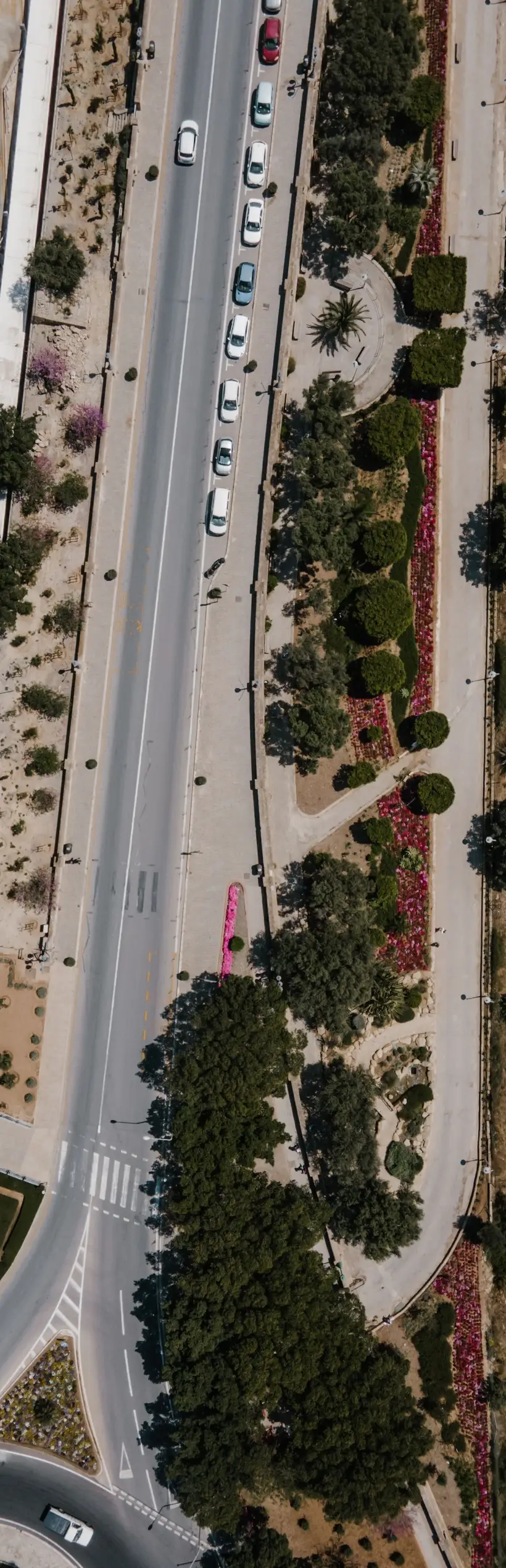 Aerial view of a Texas arterial intersection